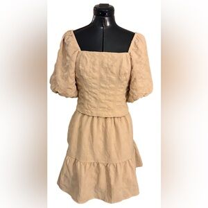 And now then Beige Top And Skirt Set New Size Small New